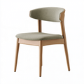 Chaise de salle à manger 52 x 56 x 78 cm en bois et tissu vert style contemporain