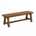 Banc de jardin 120 x 35 x 45 cm en bois marron à lattes style contemporain
